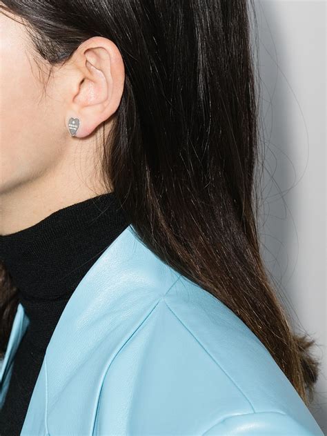 gucci heart stud earrings